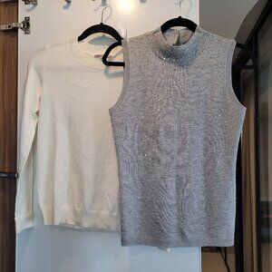 TWO Casual Tops, one long sleeve one sleeveless, for any occasions